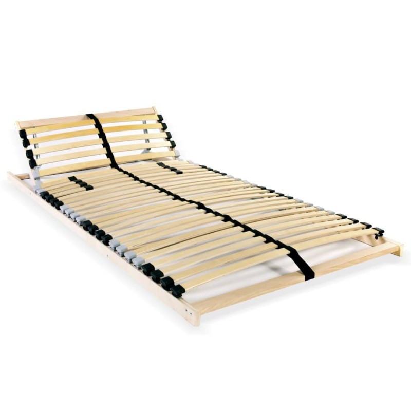 Sommier à lattes sans matelas avec 28 lattes 7 zones 90x200 cm 517202517202