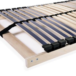 Sommier à lattes sans matelas avec 42 lattes 7 zones 90x200 cm 517205517205
