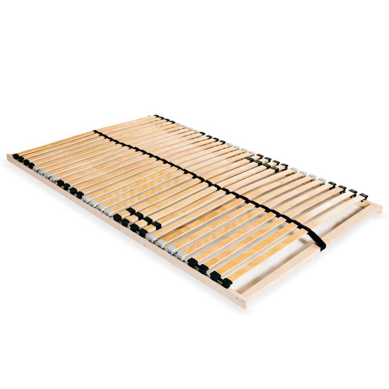Sommier à lattes sans matelas avec 28 lattes 7 zones 100x200 cm 517215517215