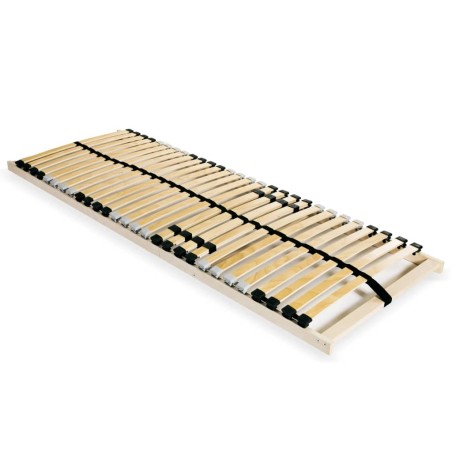 Sommier à lattes sans matelas avec 28 lattes 7 zones 90x200 cm 517216517216