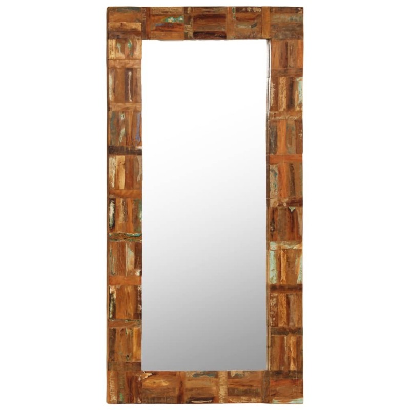 Miroir mural Bois de récupération massif 60 x 120 cm 517221517221