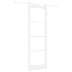Porte coulissante Blanc 78 x 232 cm Bois de pin massif et verre 517225517225