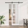 Porte coulissante Blanc 78 x 232 cm Bois de pin massif et verre 517228517228