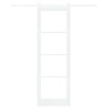 Porte coulissante Blanc 78 x 232 cm Bois de pin massif et verre 517246517246