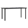 Ensemble à manger de jardin 5 pcs noir textilène et acier 517252517252