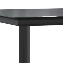 Ensemble à manger de jardin 7 pcs noir textilène et acier 517253517253