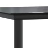 Ensemble à manger de jardin 7 pcs noir textilène et acier 517253517253