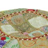 Pouf rond en coton fait à la main 40 x 20 cm Vert 517259517259