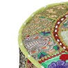Pouf rond en coton fait à la main 40 x 20 cm Vert 517259517259