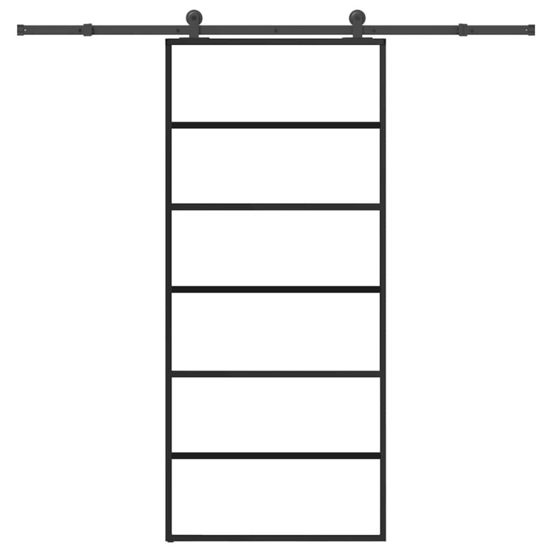 Porte coulissante avec kit de quincaillerie 90x205 cm Verre ESG 517266517266