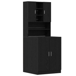 Cabinet pour lave-linge 2 pcs Chêne noir 70,5 x 71,5 x 181,5 cm 517273517273