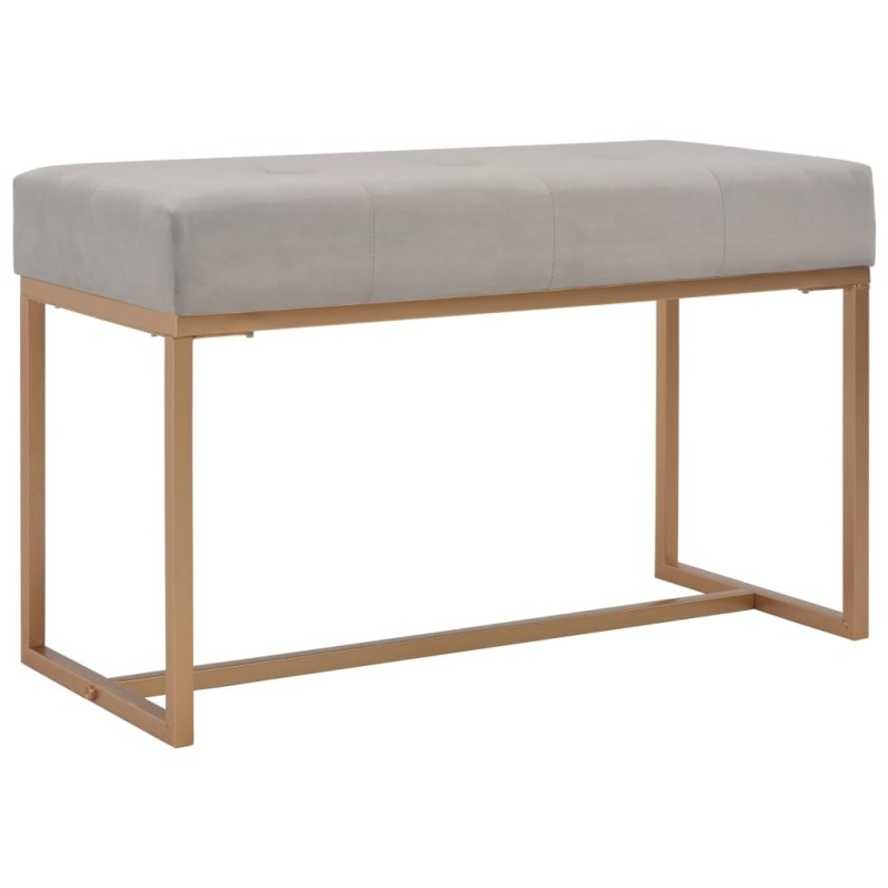 Banc 80 cm Gris Velours 517278517278