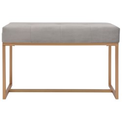 Banc 80 cm Gris Velours 517278517278
