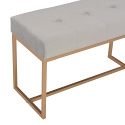 Banc 80 cm Gris Velours 517278517278
