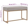 Banc 80 cm Gris Velours 517278517278