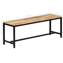 Banc à dîner 120 cm Bois de manguier massif brut 517279517279