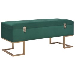 Banc avec compartiment de rangement 105 cm Vert Velours 517282517282