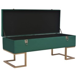 Banc avec compartiment de rangement 105 cm Vert Velours 517282517282