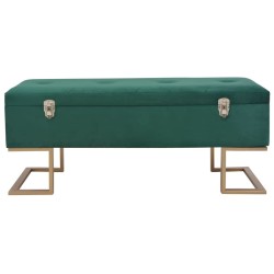 Banc avec compartiment de rangement 105 cm Vert Velours 517282517282