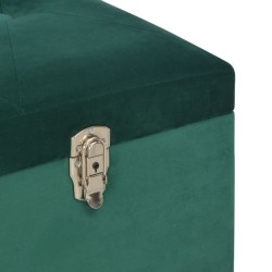 Banc avec compartiment de rangement 105 cm Vert Velours 517282517282