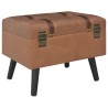 Tabouret de rangement 40 cm Marron Similicuir 517288517288