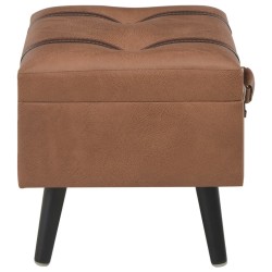 Tabouret de rangement 40 cm Marron Similicuir 517288517288