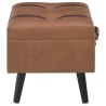 Tabouret de rangement 40 cm Marron Similicuir 517288517288