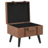 Tabouret de rangement 40 cm Marron Similicuir 517288517288