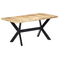 Table à manger 160x80x75 cm Bois de manguier massif brut 517297517297
