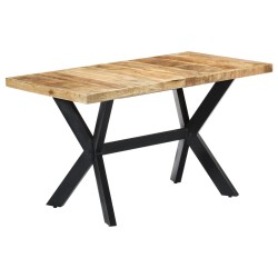 Table à manger 140x70x75 cm Bois de manguier massif brut 517298517298