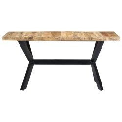 Table à manger 140x70x75 cm Bois de manguier massif brut 517298517298