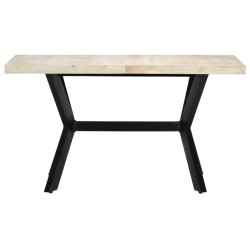 Table à dîner 140 x 70 x 75 cm Bois de manguier massif blanchi  517299517299
