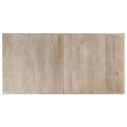 Table à dîner 140 x 70 x 75 cm Bois de manguier massif blanchi  517299517299
