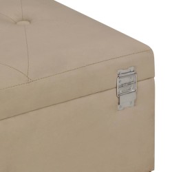 Banc avec compartiment de rangement 105 cm Beige Velours 517300517300