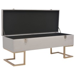 Banc avec compartiment de rangement 105 cm Gris Velours 517301517301