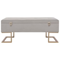 Banc avec compartiment de rangement 105 cm Gris Velours 517301517301