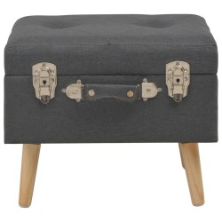 Tabouret de rangement 40 cm Gris foncé Tissu 517302517302