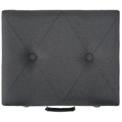 Tabouret de rangement 40 cm Gris foncé Tissu 517302517302