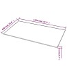 Dessus de table rectangulaire Verre trempé 1200 x 650 mm 517304517304