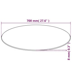 Dessus de table rond Verre trempé 700 mm 517305517305