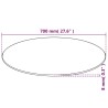 Dessus de table rond Verre trempé 700 mm 517305517305