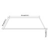Dessus de table carré Verre trempé 700 x 700 mm 517307517307