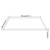 Dessus de table carré Verre trempé 800 x 800 mm 517309517309