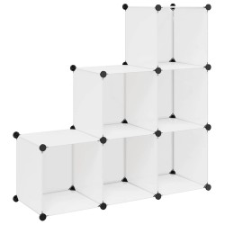 Organisateur de rangement cube avec 6 compartiments Blanc 517312517312