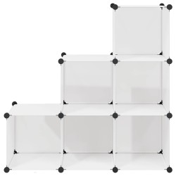 Organisateur de rangement cube avec 6 compartiments Blanc 517312517312