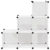 Organisateur de rangement cube avec 6 compartiments Blanc 517312517312