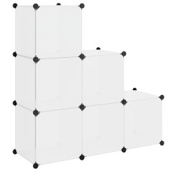 Organisateur de rangement cube avec 6 compartiments Blanc 517312517312