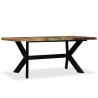Table à manger Bois récupération massif et croix en acier 180cm 517316517316
