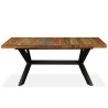 Table à manger Bois récupération massif et croix en acier 180cm 517316517316