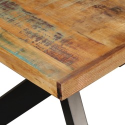 Table à manger Bois récupération massif et croix en acier 180cm 517316517316